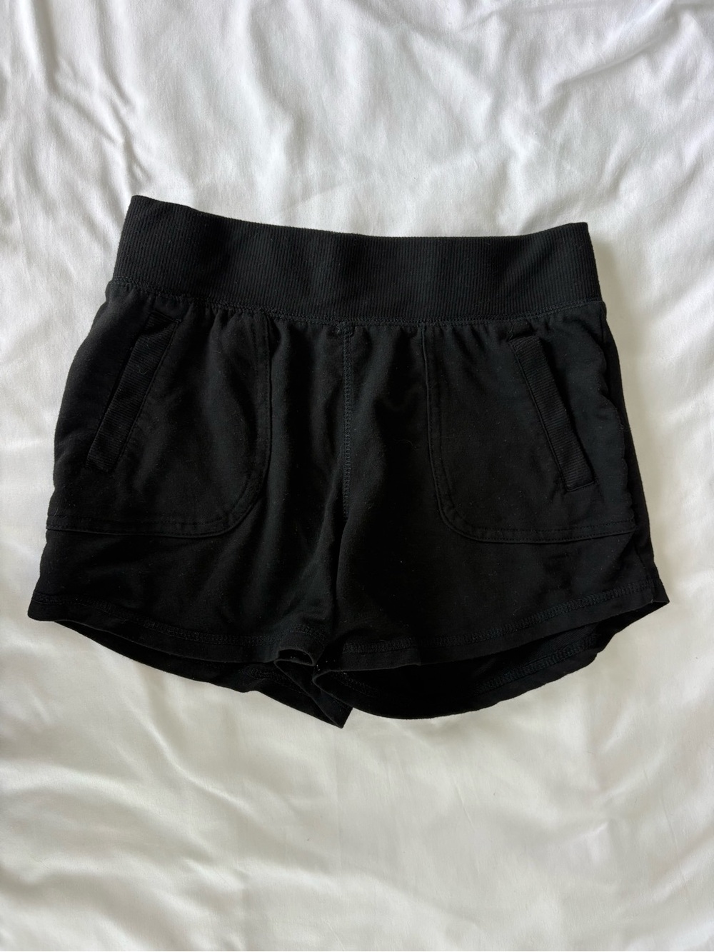 Athletic Works Black Ribbed Waistband Athletic Shorts
